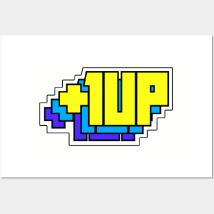 1 Up One up Life Video games Retro gaming Posters and Art